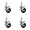 Service Caster 3 Inch Phenolic Wheel Swivel 7/8 Inch Square Stem Caster Set with Brake SCC SCC-SQ20S314-PHS-TLB-78-4 - alternate 2
